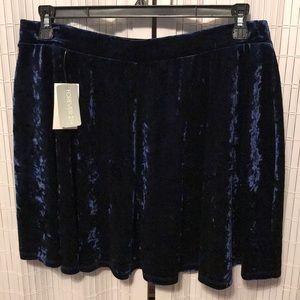Navy velvet skirt